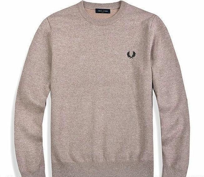 Men's Embroidered Wool Sweater - Autumn & Winter Round Neck, Long Sleeves - ClubOn