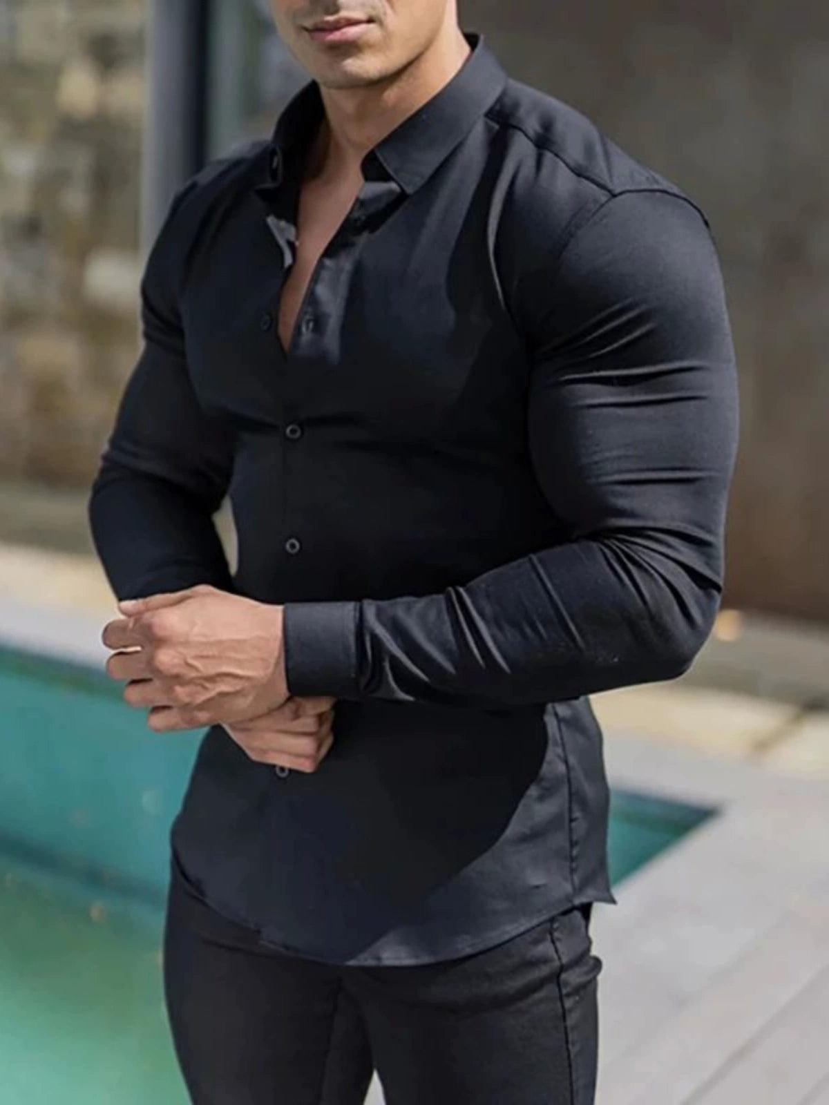 Plaid Shirt for Men – Long Sleeve Slim Fit Casual Jacket for men - ClubOn