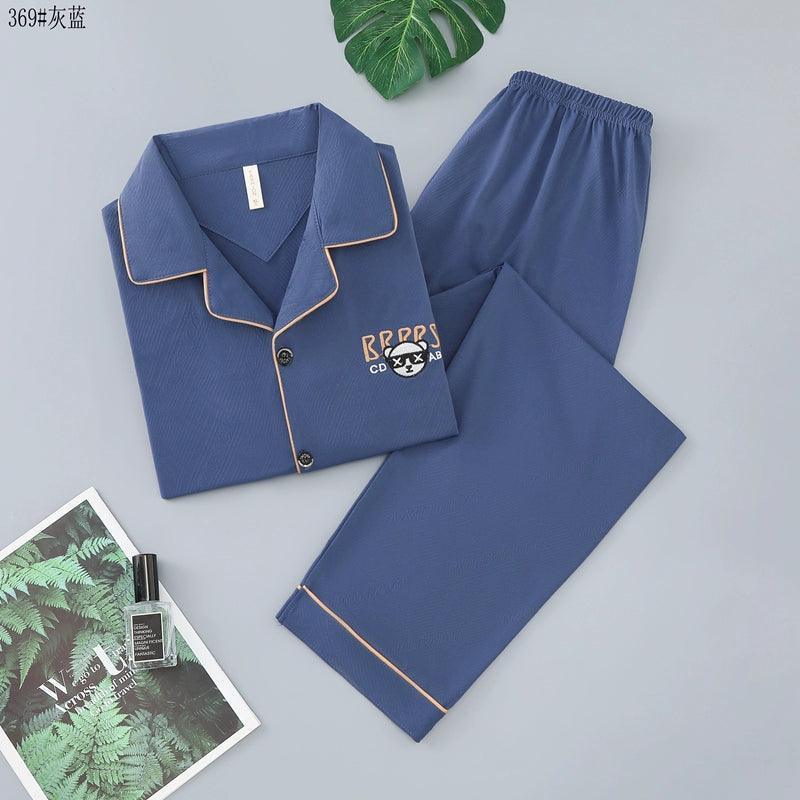 Men's Two-Piece Pajama Set - Long Sleeve for Spring & Autumn - ClubOn