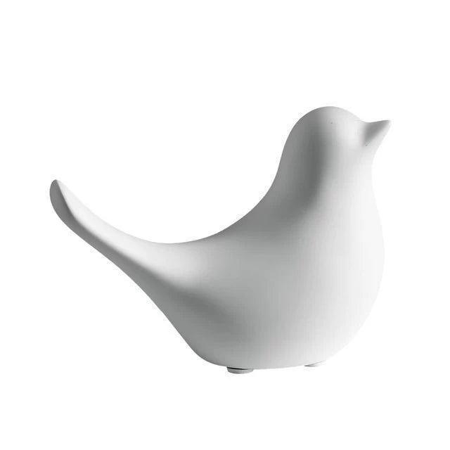 Sufa Nordic Creative White Ceramic Bird Figurines – Room Table Decor - ClubOn