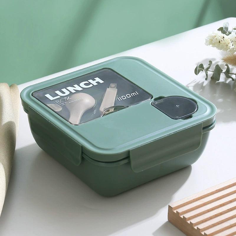 Plastic Lunch Box with Dipping Sauce Container, Microwave Safe - ClubOn
