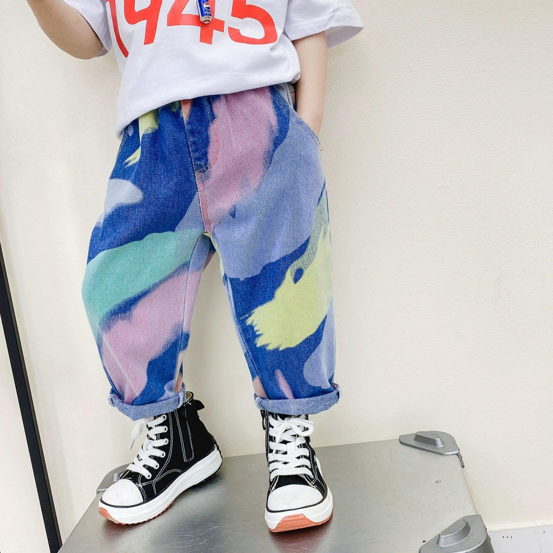 Spring & Summer Cool Colorful Jeans – Baby Boys & Girls Pants - ClubOn