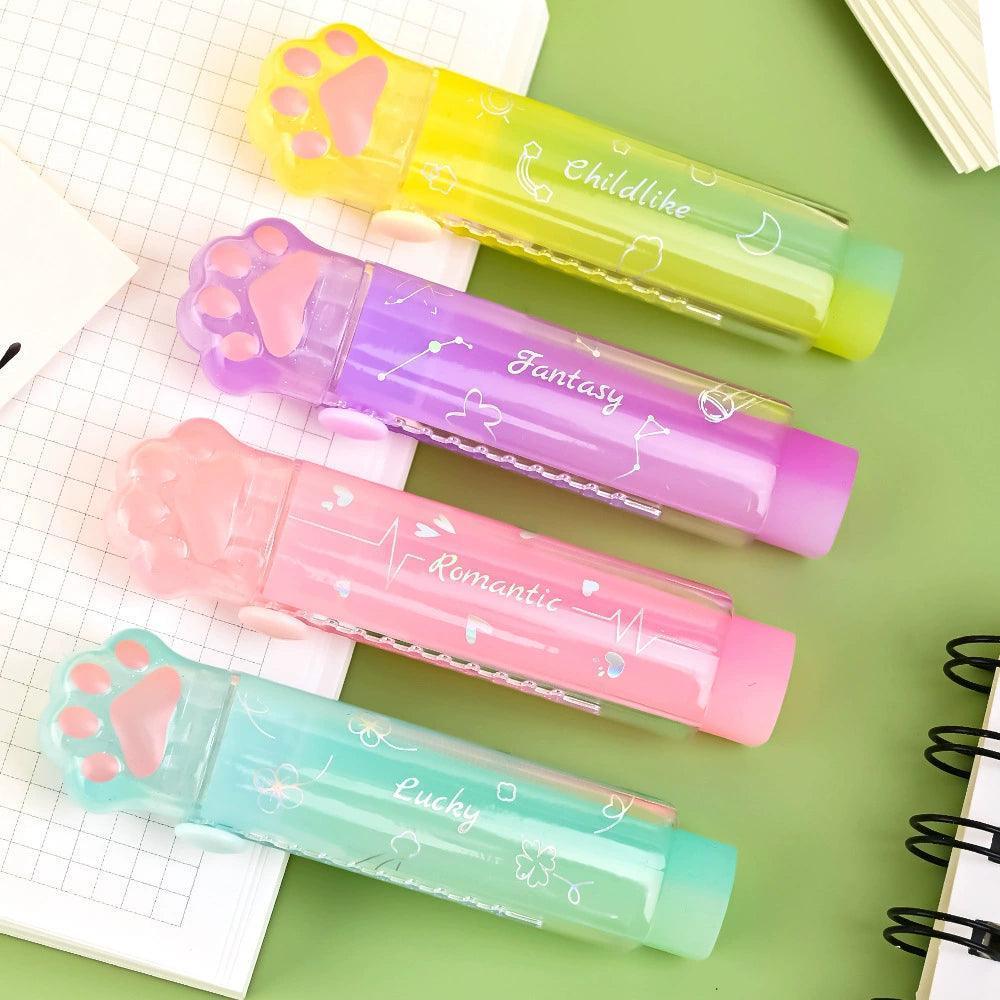 Kawaii Jelly Eraser - Cute Push-Pull Pen-Shaped Eraser - ClubOn
