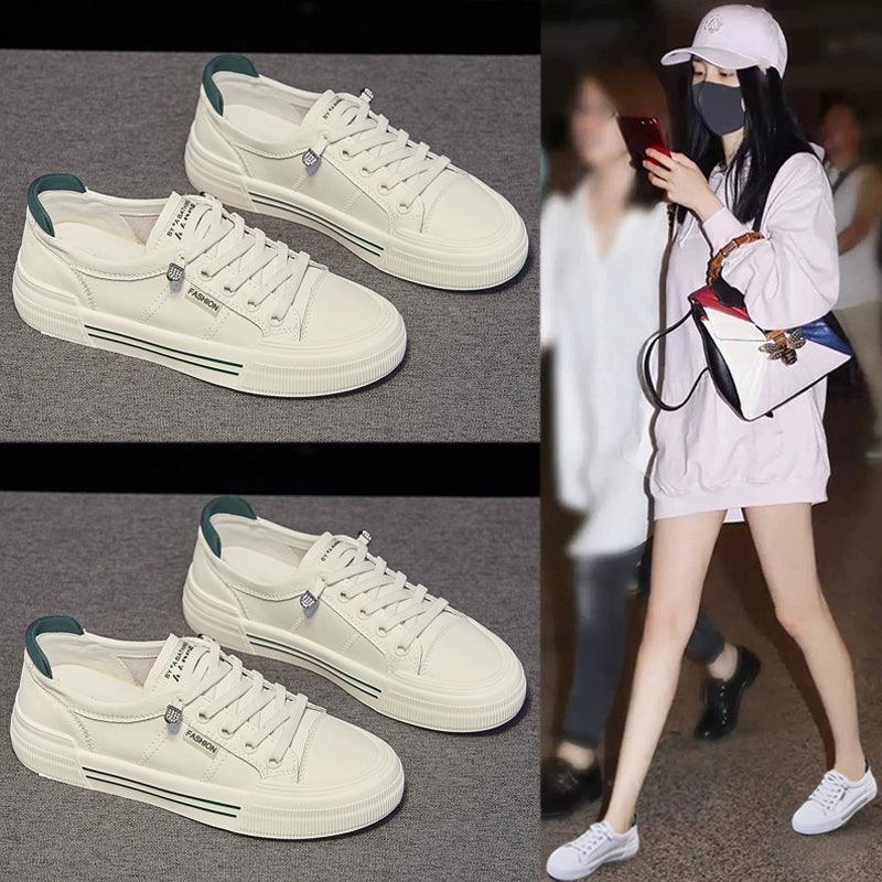 Women’s White Flat Shoes – Autumn 2024 All-Match Casual Style - ClubOn