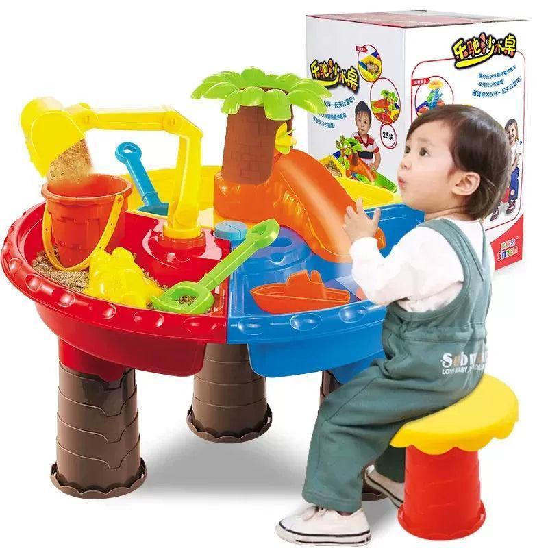 Sand and Water Play Table - Outdoor Garden Sandbox Set for Kids - ClubOn