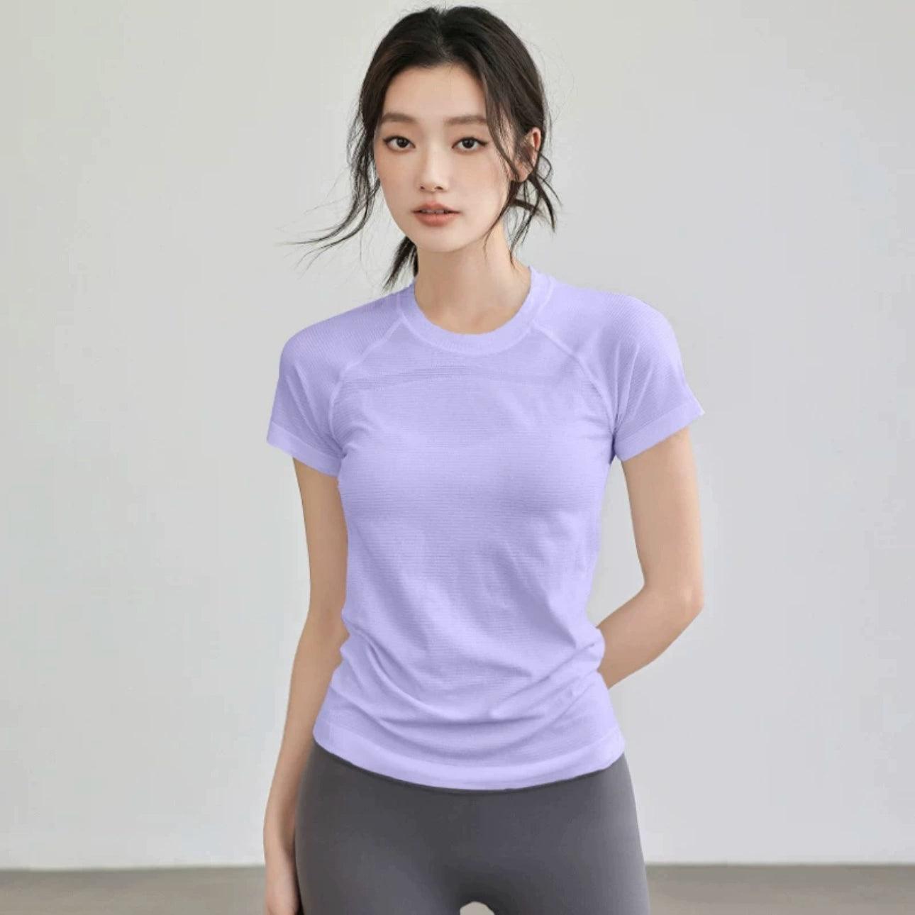 Women’s Slim Fit Half-Sleeve Yoga T-Shirt - ClubOn
