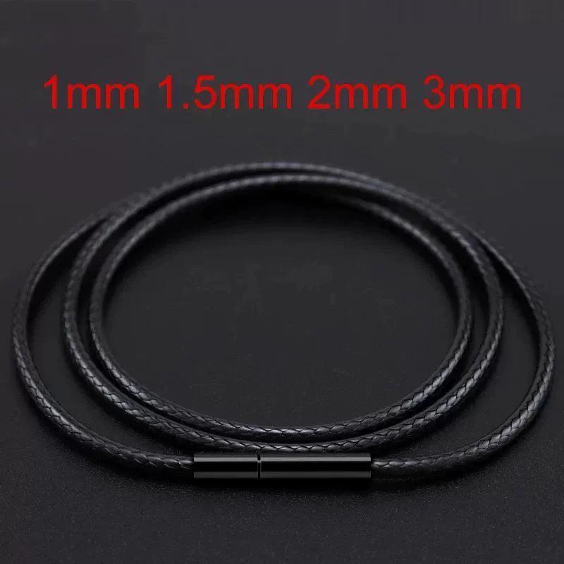 Black Leather Chain Necklace – DIY Handmade Craft for Women & Men - ClubOn