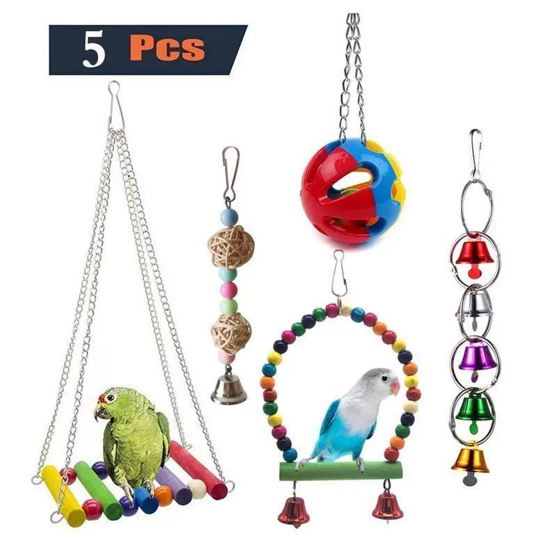 Parrot Toys & Bird Accessories – Swing, Stand, and Play Set - ClubOn