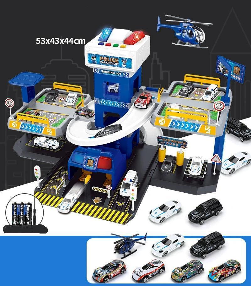 Mulsan Track Car Parking Lot Toy – Fire Rescue Set for Boys - ClubOn