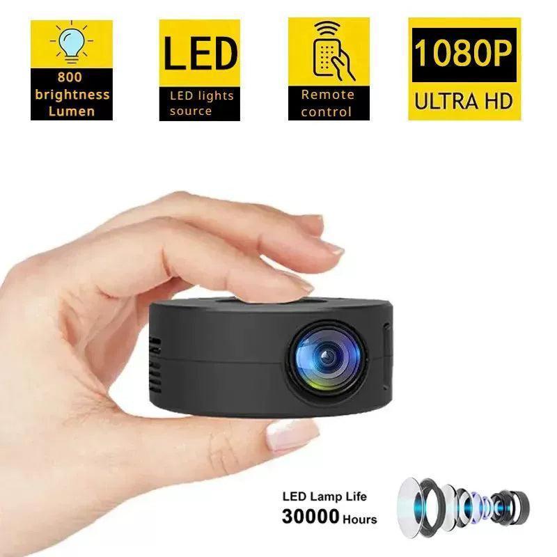 YT200 Portable Mini LED Projector – Home Theater & Movie Experience - ClubOn