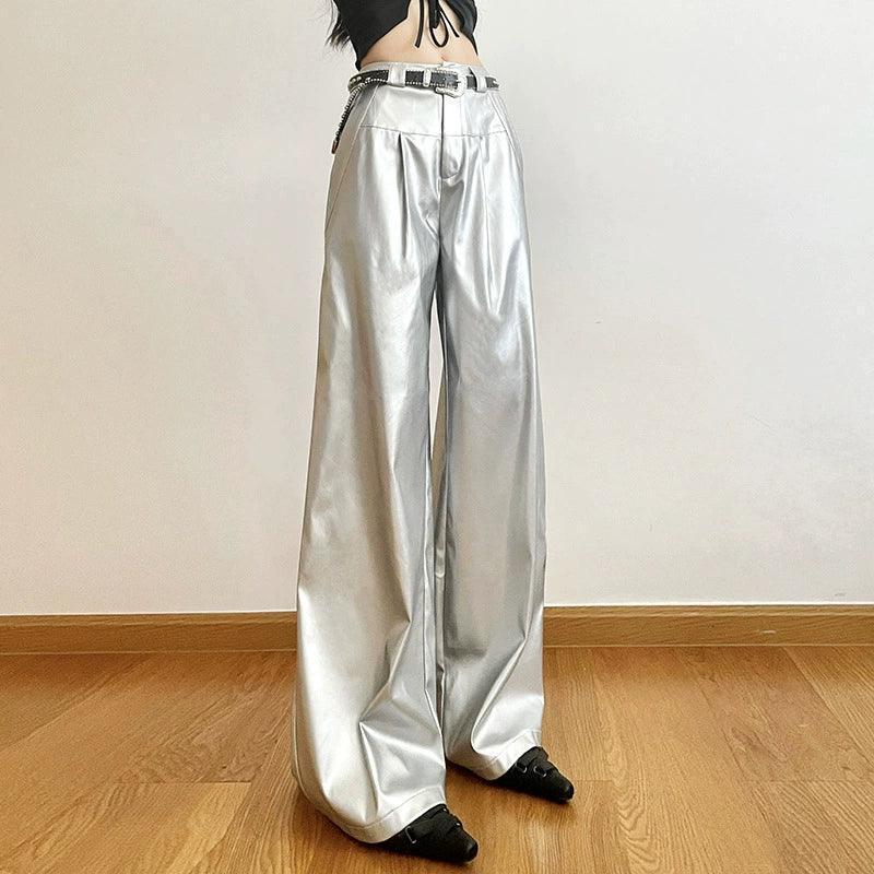 High-Waisted Casual Wide Leg Pants for Women - ClubOn