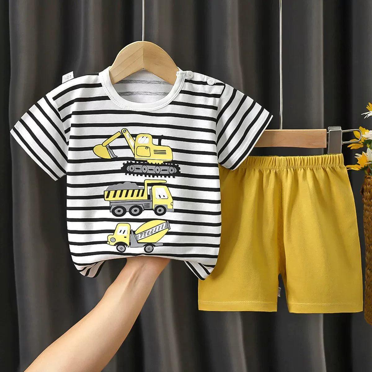 Kids' Summer Pajamas - Cute Cartoon Print - ClubOn