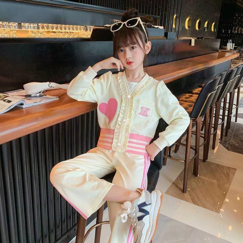 Girls' Thin Spring Sports Suit – New Western-Style Wear - ClubOn