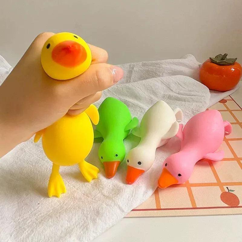 Kids Antistress Duck Squeeze Toys – Cute Goose Kawaii Animal Fidget Random Color - ClubOn