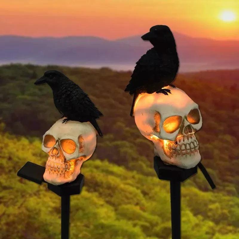 Halloween Skull Ghost Crow Outdoor Lighting – Horror Party Decor - ClubOn