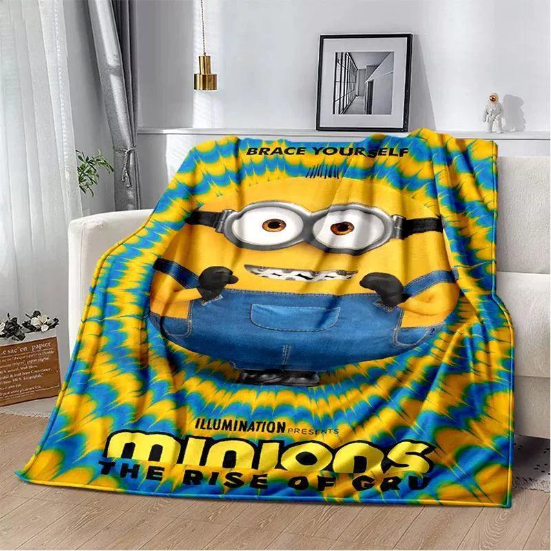 Kawaii Despicable Me Minions Flannel Blanket – Soft Throw Blanket - ClubOn