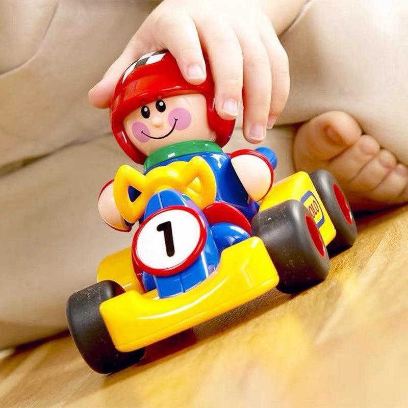 Tolo Baby Pull-Back Car – Interactive Kart Racer with Cartoon Character Doll - ClubOn