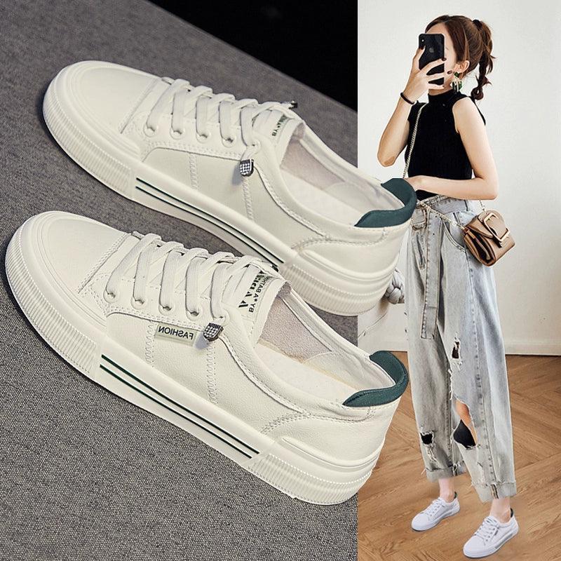 Women’s White Flat Shoes – Autumn 2024 All-Match Casual Style - ClubOn