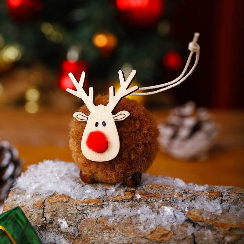 Christmas Hanging Wool Felt Fawn Decoration – Holiday Ornament - ClubOn