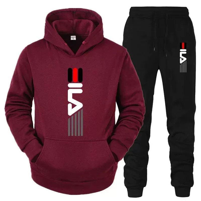 Men's Tracksuit Set - Hooded Sweatshirt + Sweatpants 2-Piece Set - ClubOn