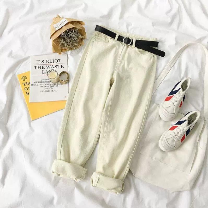 Vintage Straight High Waist Jeans for Women - ClubOn