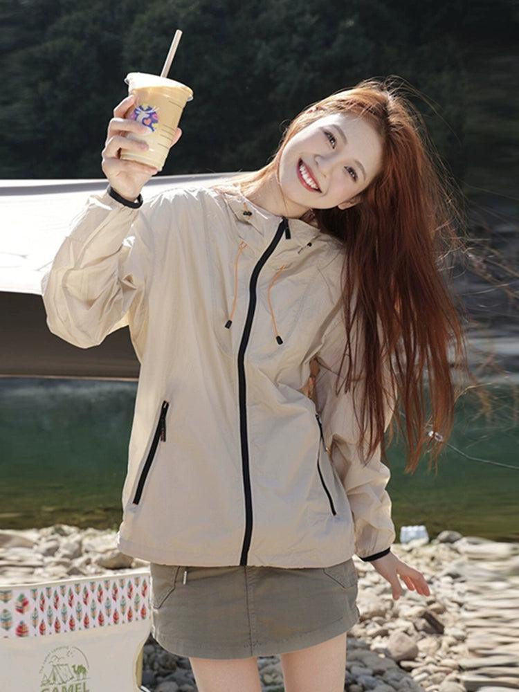 Women's Ice Silk Sun Protection Cardigan Jacket - ClubOn