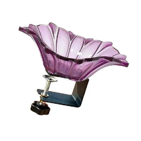 Elegant Flower Bird Bath Bowl for Railing Tray - ClubOn