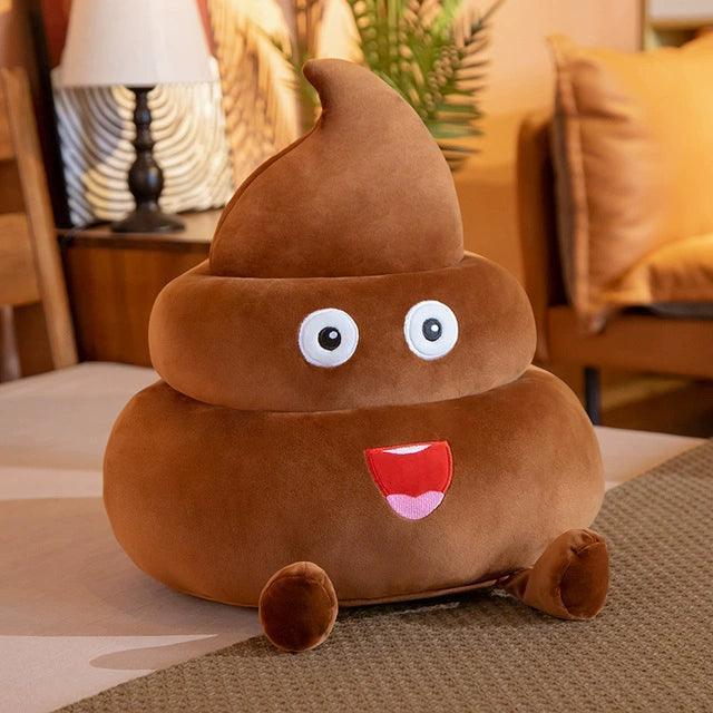 25CM Lovely Brown Smiley Pillow – Plush Cushion for Home Decor - ClubOn