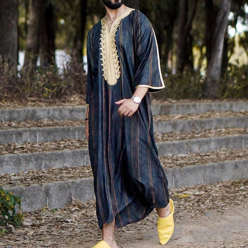Muslim Men Gown Thobe Kaftan Dress – African Long Shirt - ClubOn
