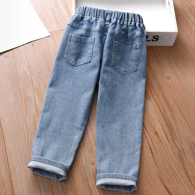 Girls' Autumn Jeans - Stylish Trousers for Children - ClubOn