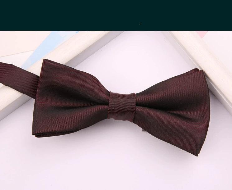 Matte Bow Tie for Men – Burgundy, Black, Navy Blue Knot Wedding Formal Accessory - ClubOn