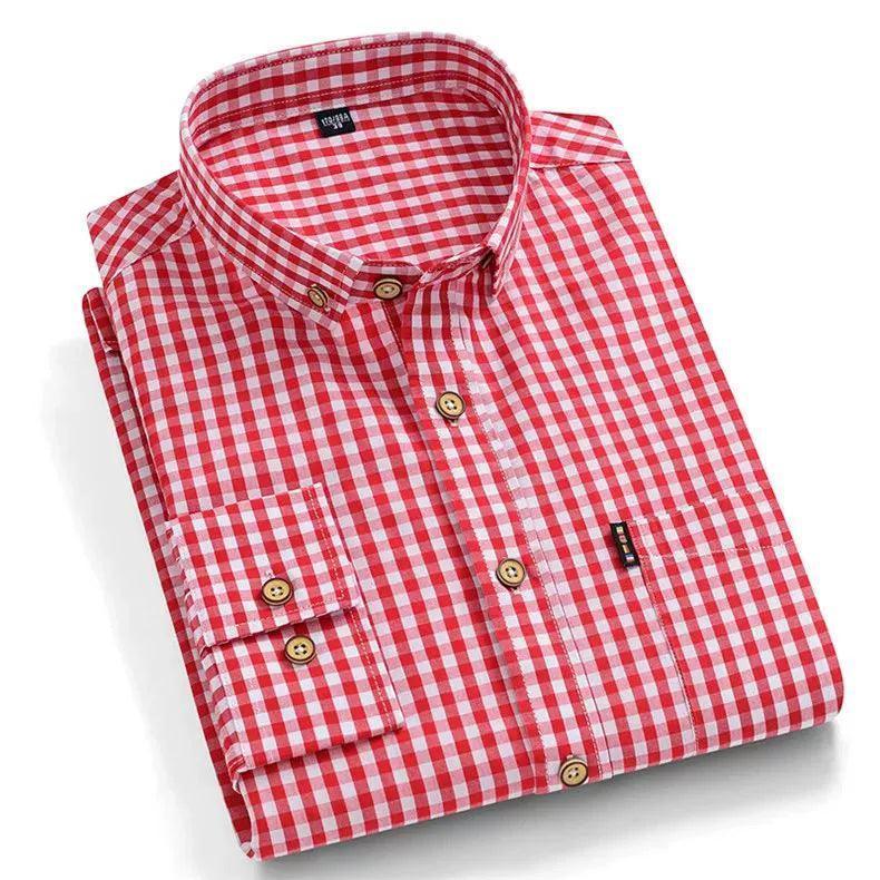 Slim Fitting Short Sleeved Plaid Shirt for Men – Casual & Stylish - ClubOn