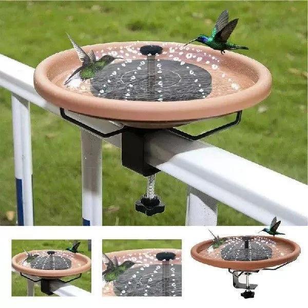 Deck-Mounted Bird Bath & Feeder - Railing Birdbaths for Gardens - ClubOn