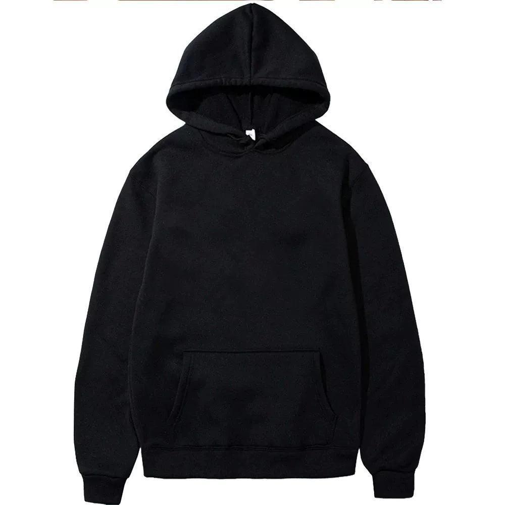 Men's Pullover Hoodie – Classic Black Hoodie for Casual Wear - ClubOn