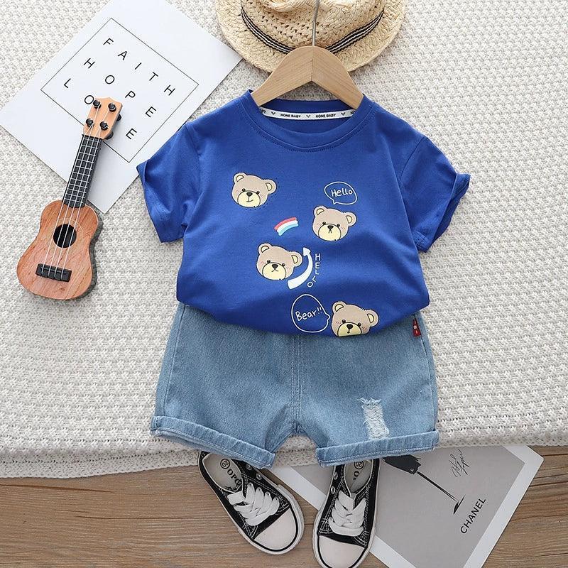 Boys & Children's Summer T-Shirt Short-Sleeved Suit Set - ClubOn