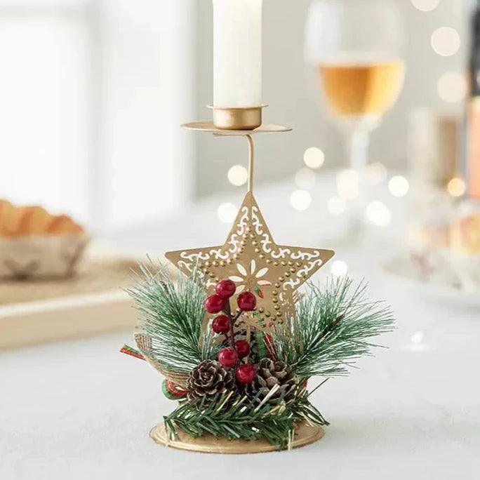 Christmas Tree Pinecone Decoration | Candlestick Holder Tray - ClubOn