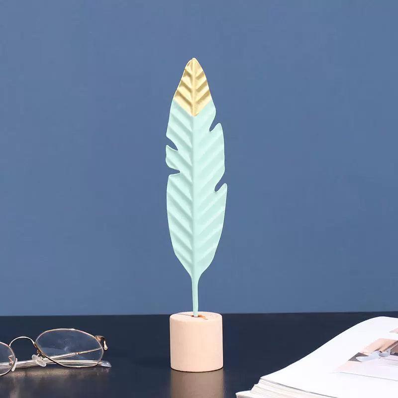 Modern Feather Wooden Decorations – Minimalist Miniature Figurines - ClubOn