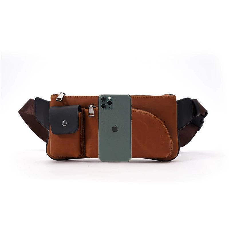 Men’s Retro Waist Bags – Small Chest Bags, Casual Crossbody Bag for Men - ClubOn