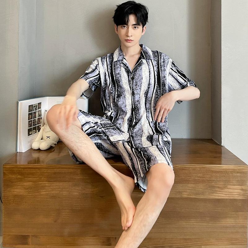 Modal Men’s Pajamas – Thin, High-End Summer Home Suit - ClubOn