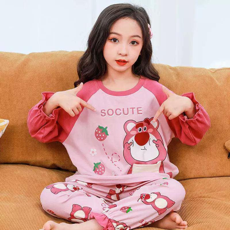 Children's Girls' Pajamas - Comfortable Long Sleeve Sleepwear - ClubOn