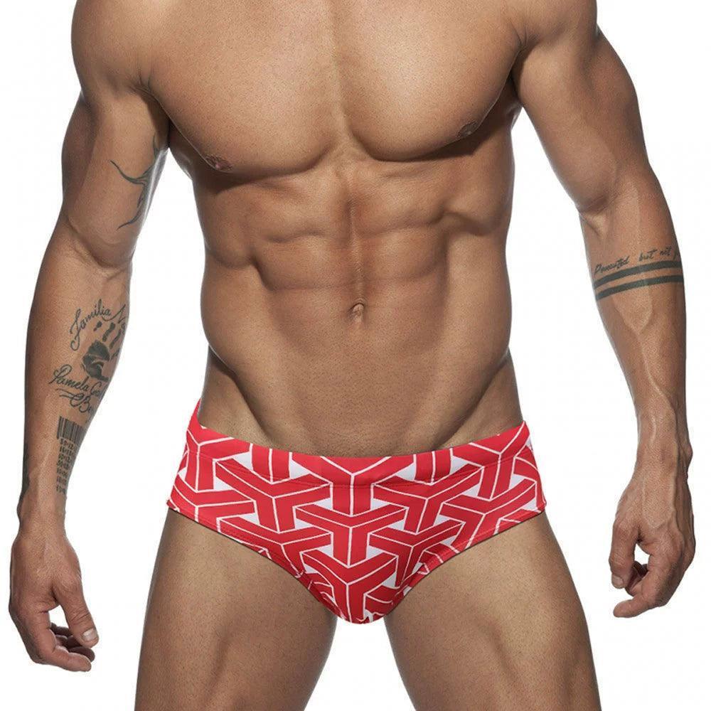Men's Woven Pattern Triangle Swimwear | Trendy & Fashionable - ClubOn