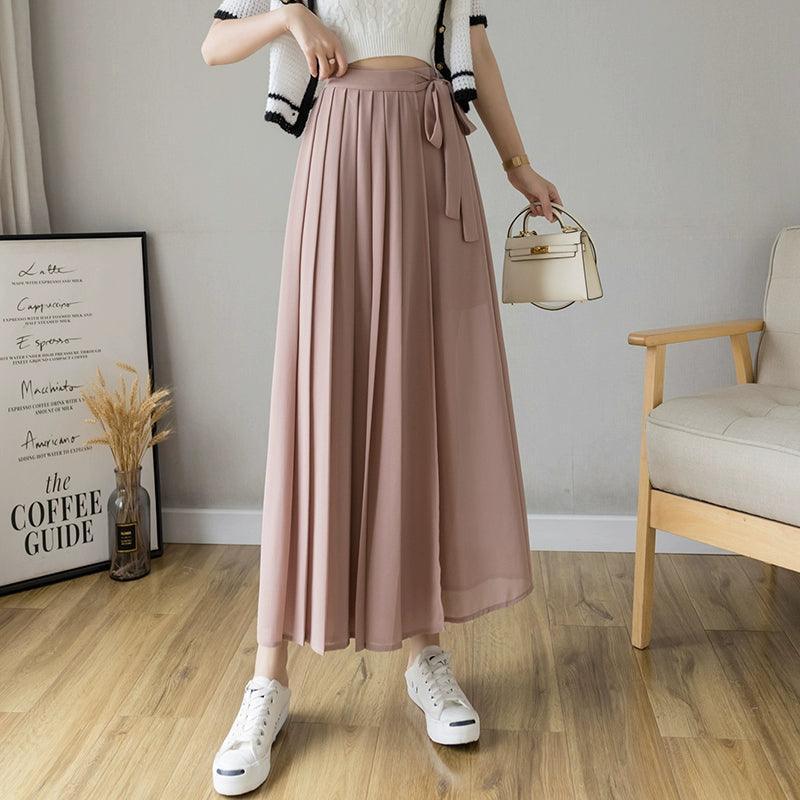 Ice Silk Chiffon Wide-Leg Pants for Women – Summer Style - ClubOn