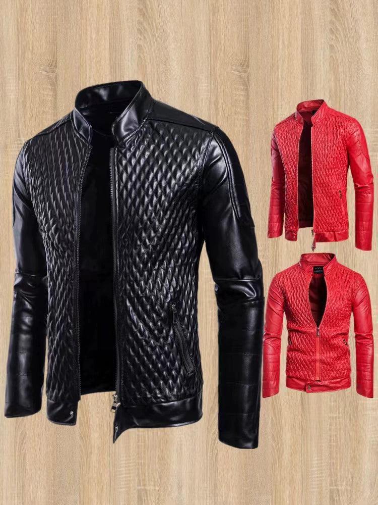Men’s Slim Fit Warm Fashion Stand Collar Zipper Jacket - ClubOn