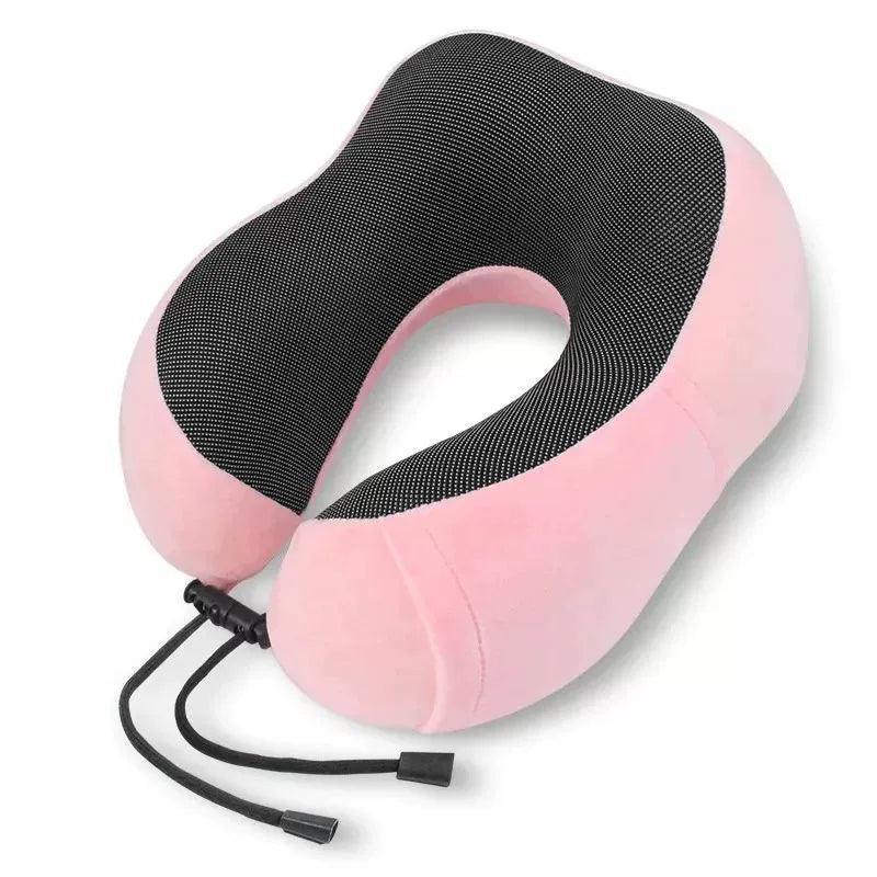 U Shaped Memory Foam Neck Pillow – Soft Travel Pillow with Massage Support - ClubOn