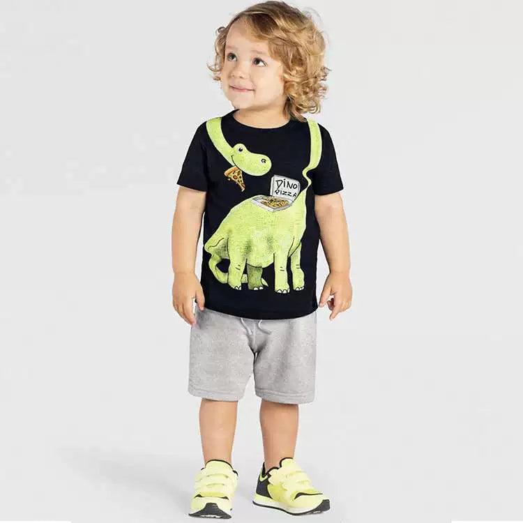 Boys Summer Dinosaur Short-Sleeved T-Shirt Set - Children's Outfit - ClubOn