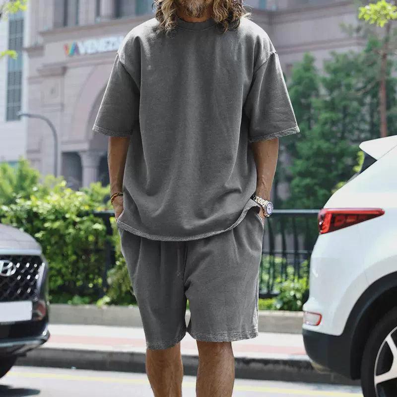 Men's Sports Suit - Loose Short-Sleeved T-Shirt & Shorts Set - ClubOn