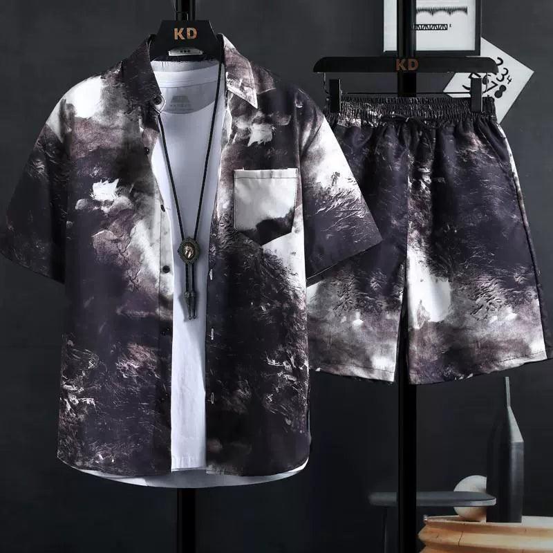 Men's Printed Shirt Set - High Quality Fashionable Outfit - ClubOn