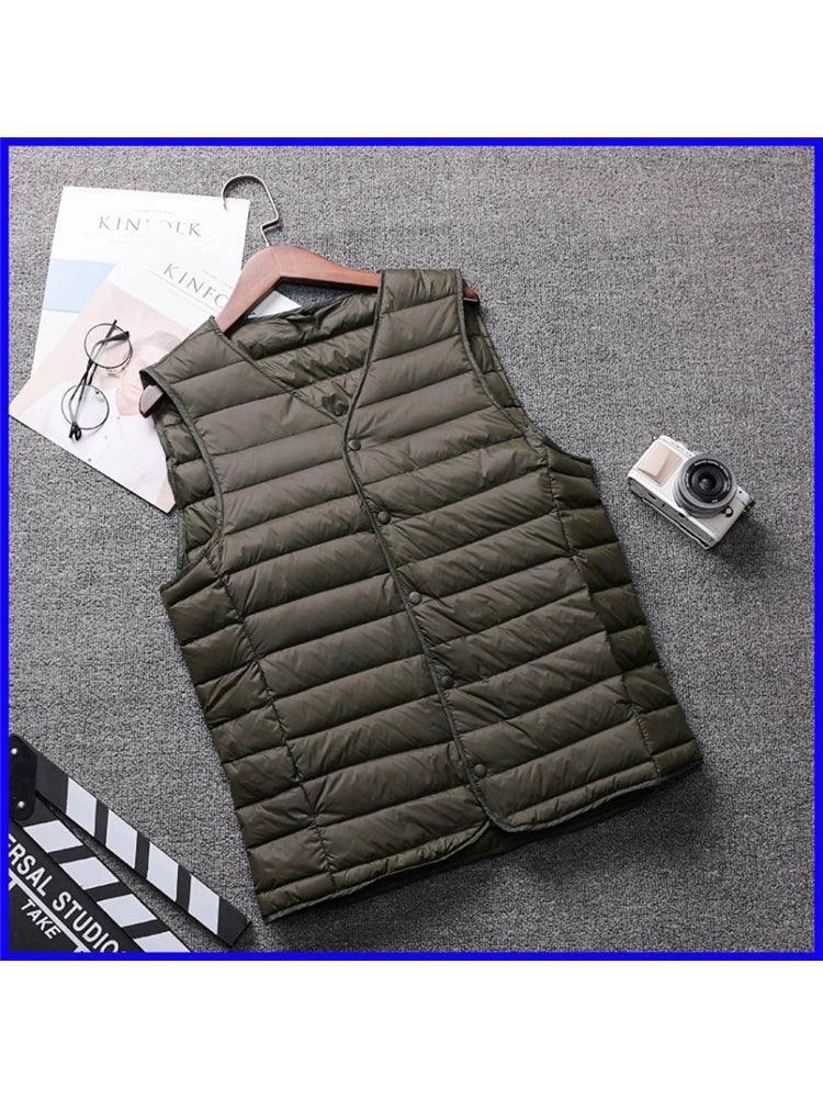 Men’s Waistcoat Down Vest Jacket – Sleeveless Winter Coat - ClubOn