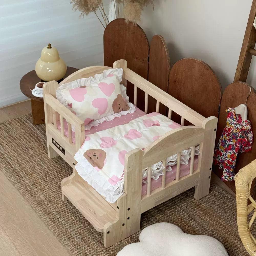 Nonopet Pet Quilt Pillow Bedding Set | Cotton Printed Princess Style - ClubOn