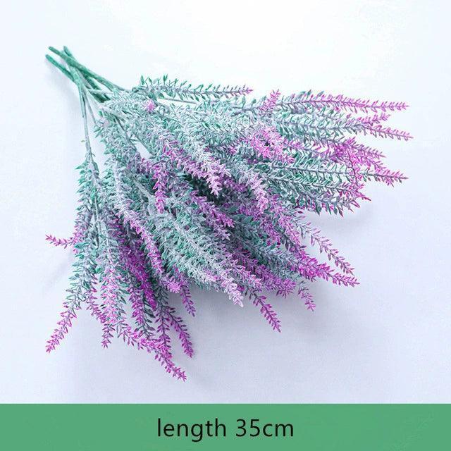 Artificial Flocked Lavender Bundle – Realistic Plastic Fake Flowers - ClubOn